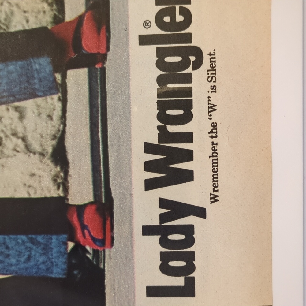 Lady Wrangler 1972 Seventeen Magazine Vintage Ad, Jeans, Collectible, Retro, 70s - Picture 2 of 6